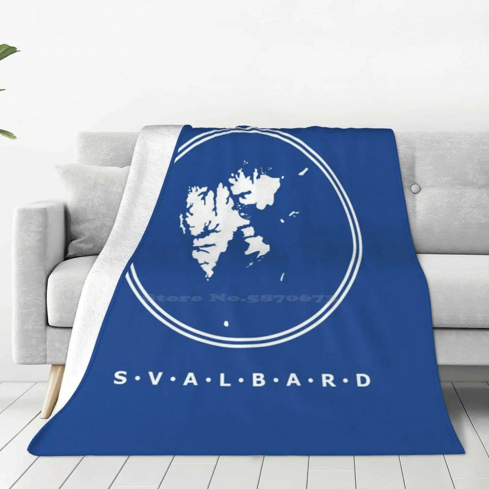 Svalbard From Above Best Selling Room Household Flannel Blanket Nybyen Norway Arctic Circle Polar Bears Island Ice Nature Snow