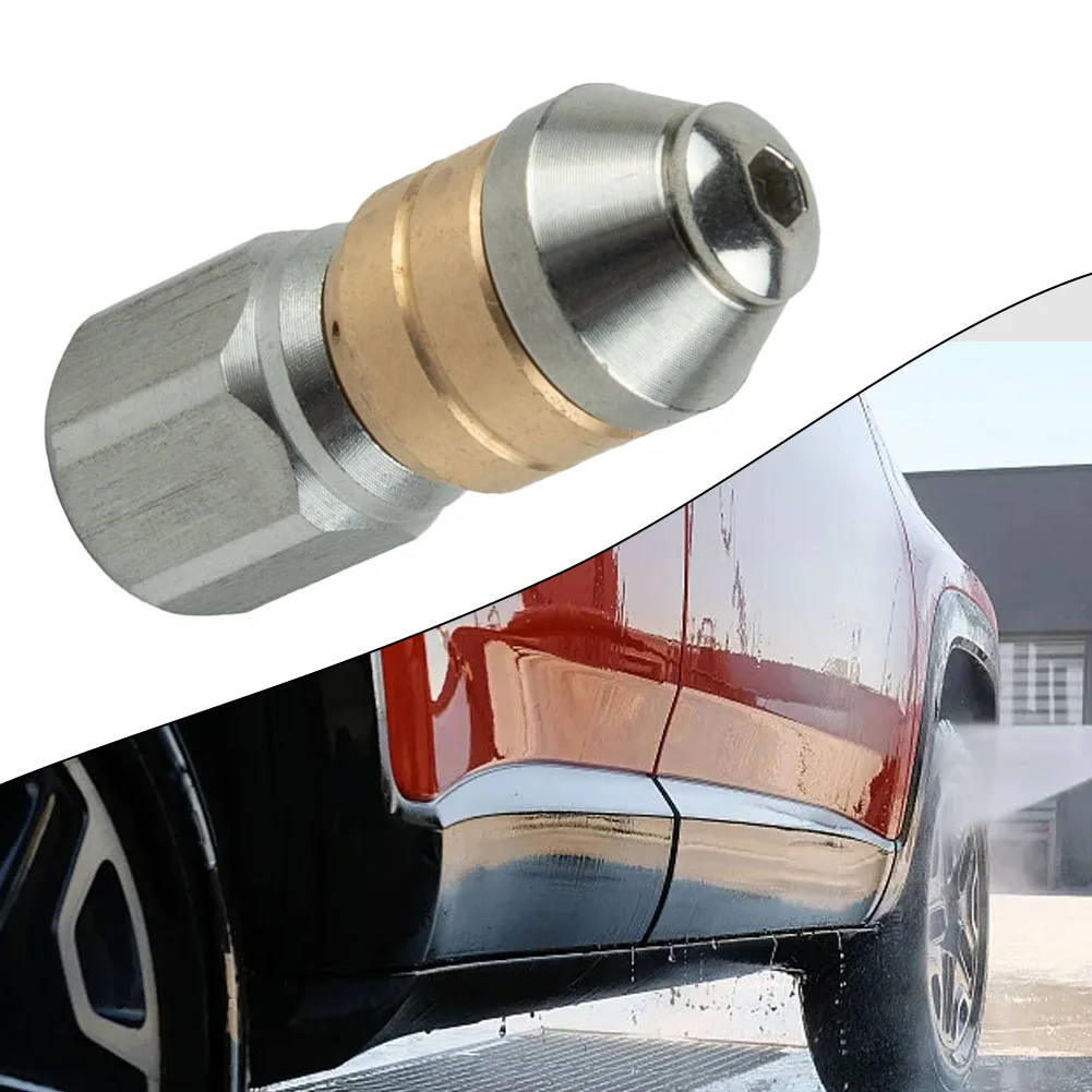

High Pressure Nozzle For Pressure Washers Home Pipe Cleaning Stainless Steel Unclog Spray 1/8inch 1PCS 4000 PSI