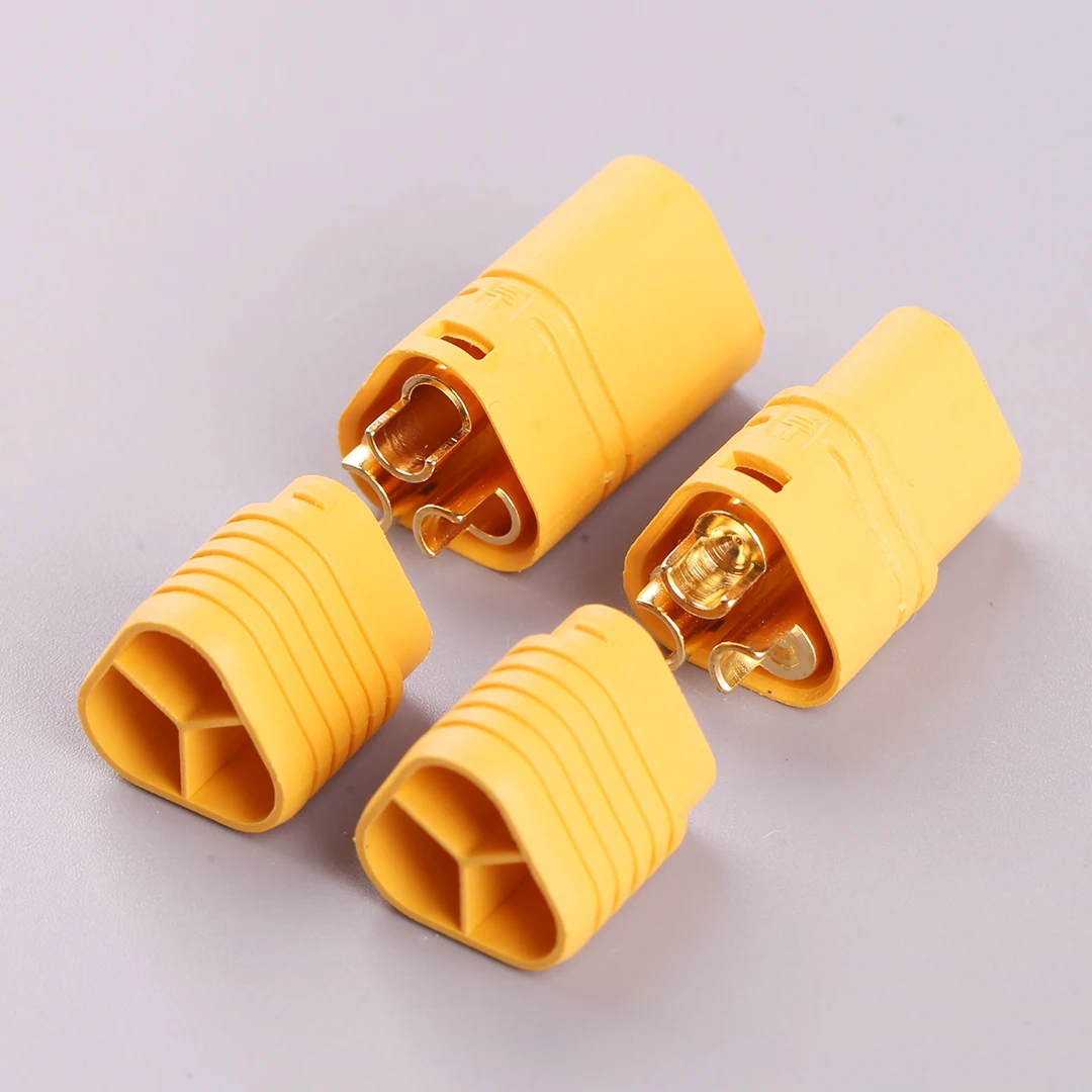 AMASS MT60 3.5mm 3-Pole Bullet Connector Plug Set for RC UAV ESC to Motor 60A Quick Removal Three-Line Connector