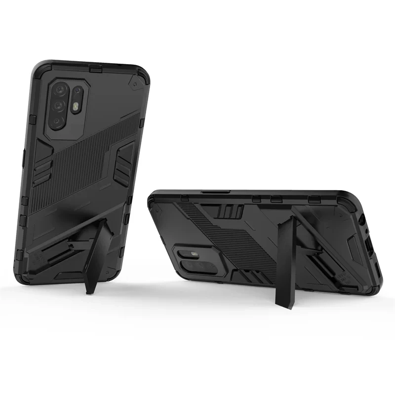 For OPPO A94 A95 5G Armor Shockproof Phone Case Back Cover Magnetic Kickstand Anti-Fall Protect Coque Cases