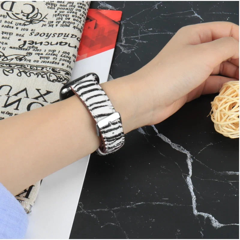 Leather Strap For Apple watch 49mm 46mm 45mm 41mm 44mm 42mm 40mm Women Bracelet For iWatch Ultra 10 9 8 7 6 5 4 3 SE Correa band