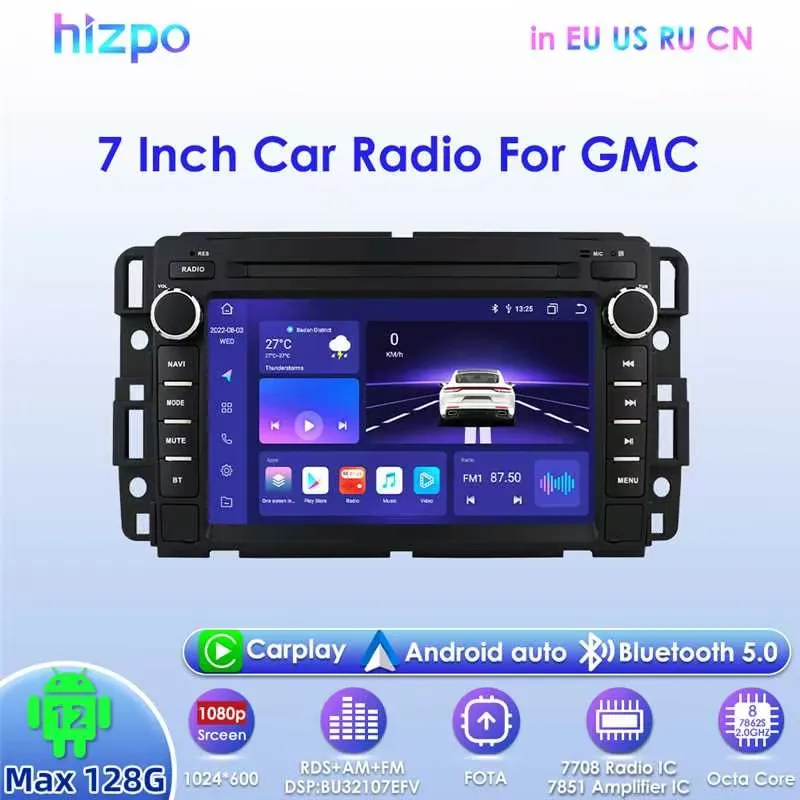 

GPS Android Display 7 Inch CarPlay For Chevrolet Silverado GMC Sierra Impala Traverse Avalanche Express Yukon Acadia Savana 7862