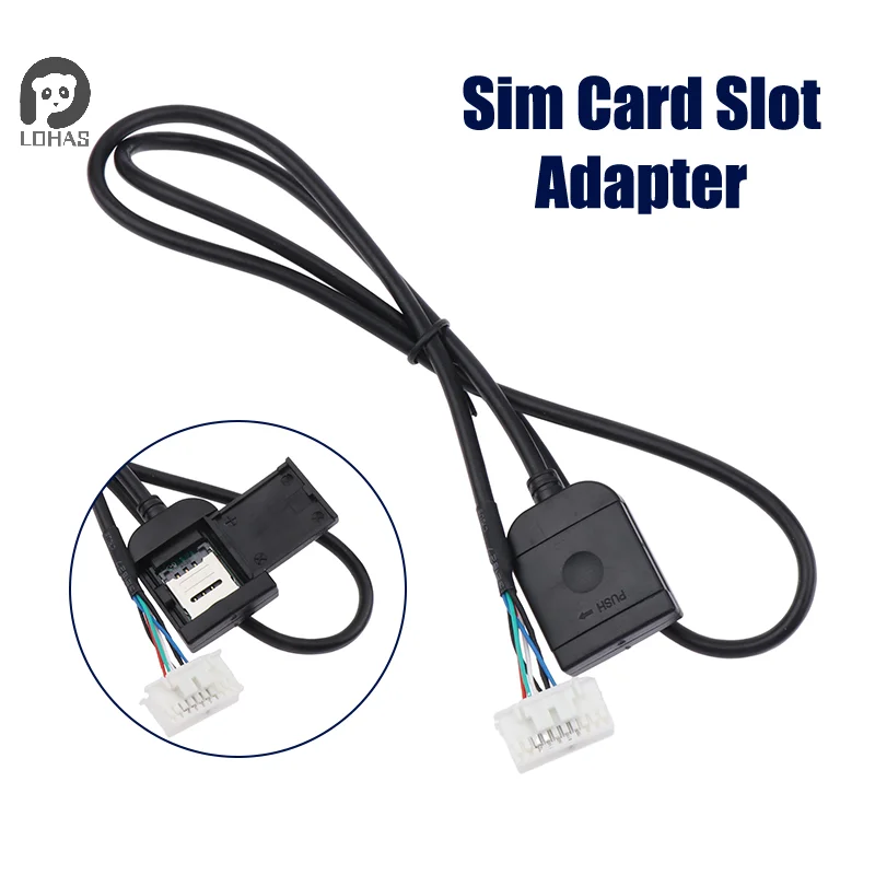 Sim Card Slot Adapter For Android Radio Multimedia Gps 4G 20pin Cable Connector Car Accsesories Wires Replancement Part