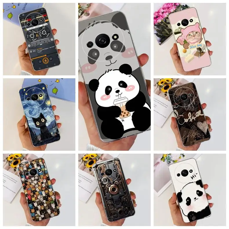 For Xiaomi Redmi A3 Case RedmiA3 Flower Cartoon Fundas Soft Silicone Casing For Xiaomi Poco C61 PocoC61 Coque Ultra Slim Cover