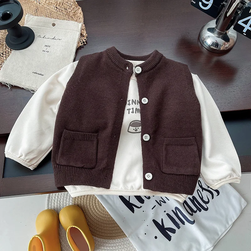 2024 new long-sleeved children\'s spring&utumn coat three-piece set for boys clothes trendy boys\' autumn suit