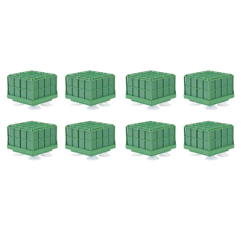 M04K Floral Foam Cage With Square Flower Foam Blocks Holder, Floral Foam Blocks For Artificial Flowers Arrangements 8Pcs