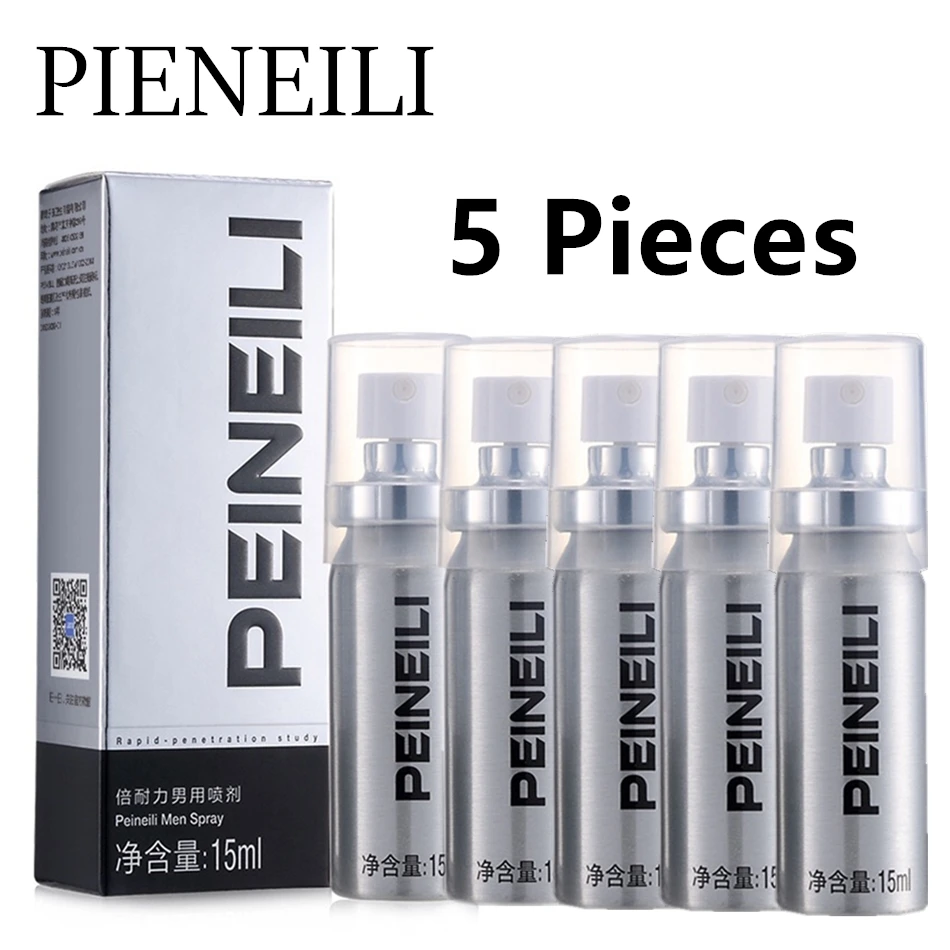 5 pcs Orginal PEINEILI Male Sex Delay Spray 15ML Effective Desensitizers Delay Ejaculation Long-Lasting 60 minutes Prolong Sex