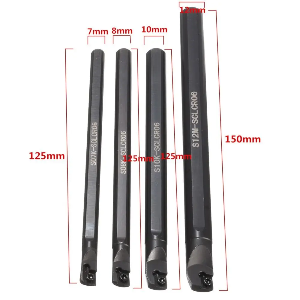 Stainless Steel Rod Holder Durable Carbide Inserts Boring Bar High Strength Sturdy Lathe Turning Tool Kit Lathe Tool
