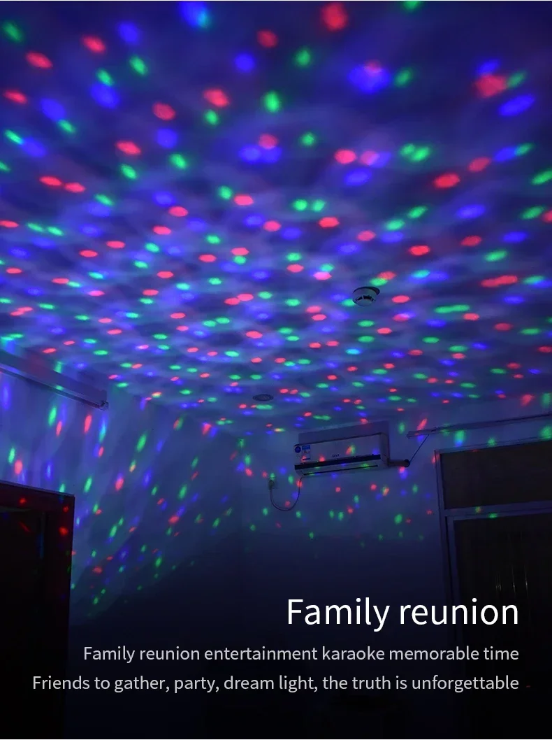 NEUE LED-Auto-Atmosphärenlampe, kabellose Sprachsteuerung, RGB-Dach-Sternenlicht, USB-Ladefunktion, dekorative Innenraumbeleuchtung für Partys. – Detail 6
