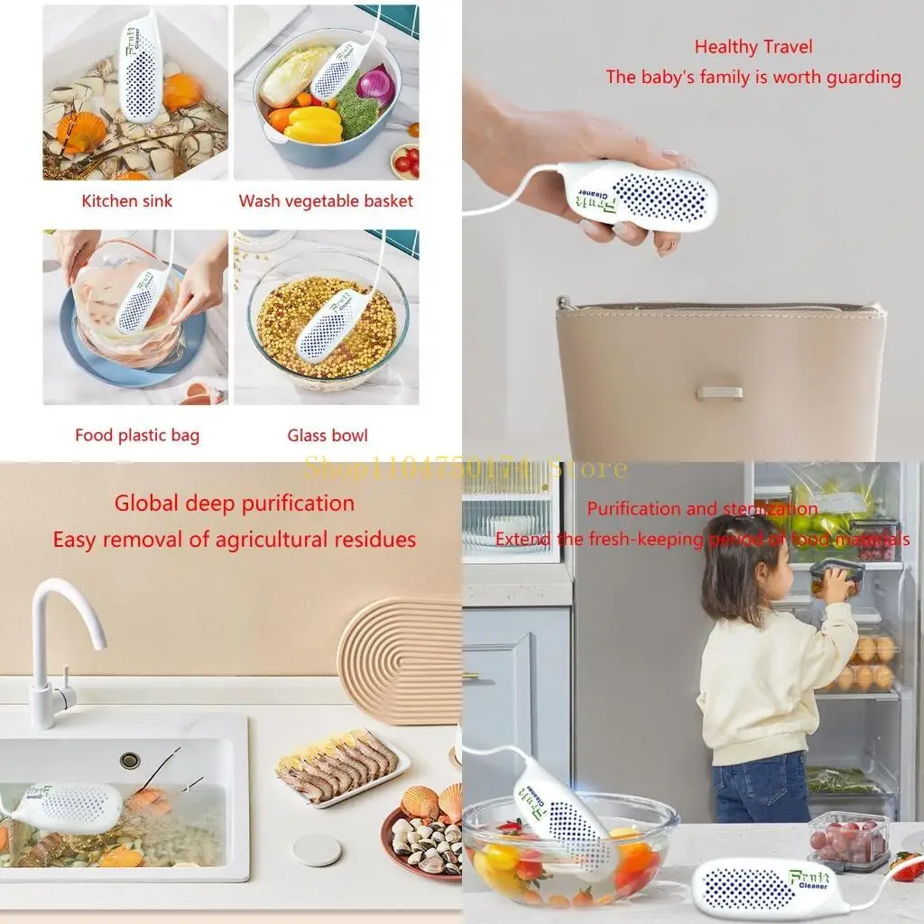 Fruit & Vegetable Cleaning Machine Portable Washing Cleaner Purifier Fruit Vegetable Washer Cleaner for Kitchen Top Sale