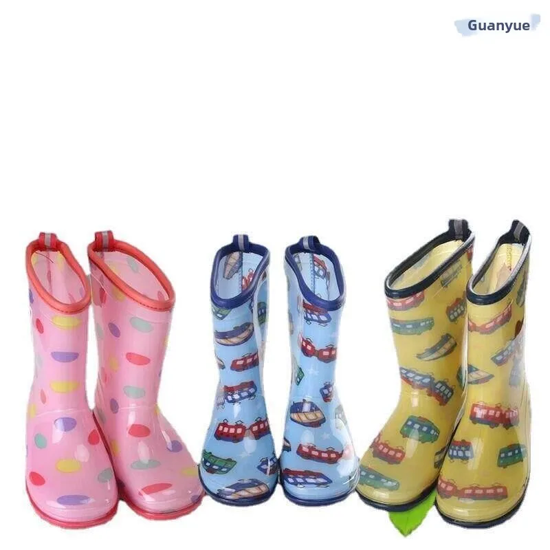 

Adorable Long Tube Waterproof Rain Boots for Boys And Girls Anti-Slip Wear-Resistant Fashionable Anti-Skid Cartoon Nursery Shoes