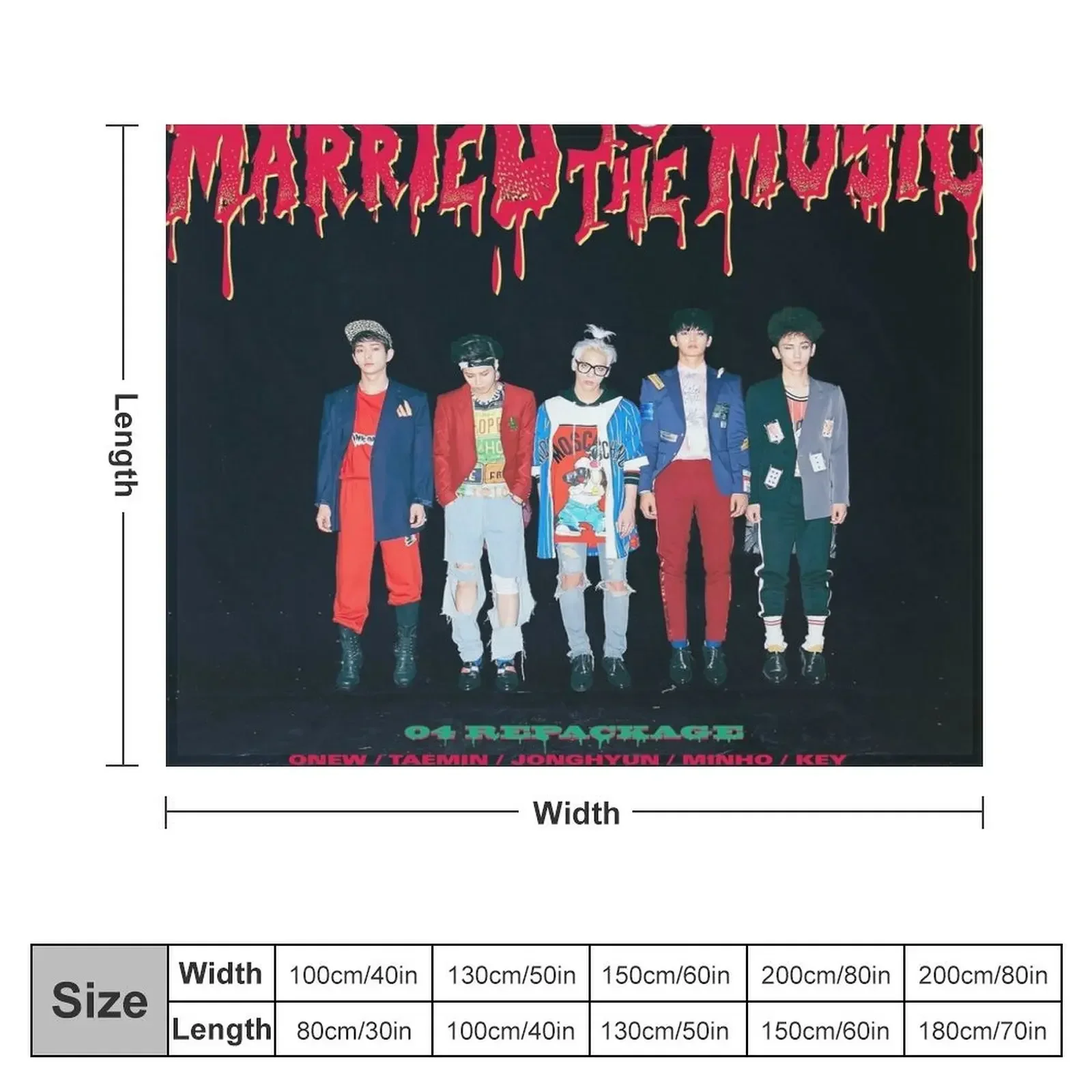 SHINee MARRIED TO THE MUSIC Throw Blanket Multi-Purpose funny gift Blankets