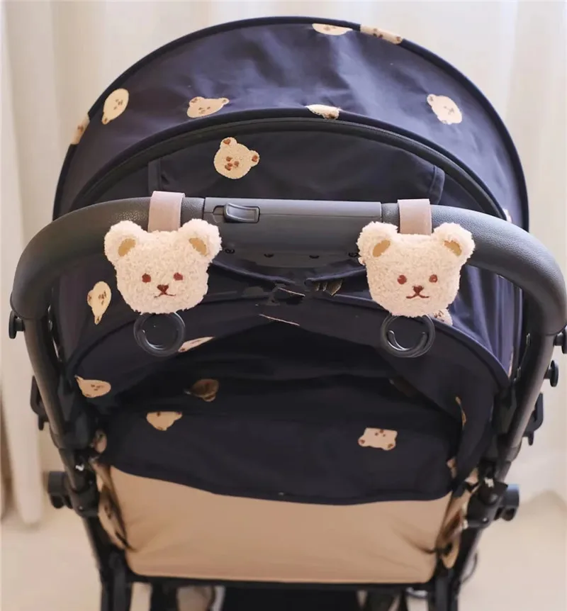 Cute Bear Baby Bag passeggino gancio carrozzina ruota 360 gradi girevole carrello Organizer carrozzina gancio passeggino accessori mummia borsa