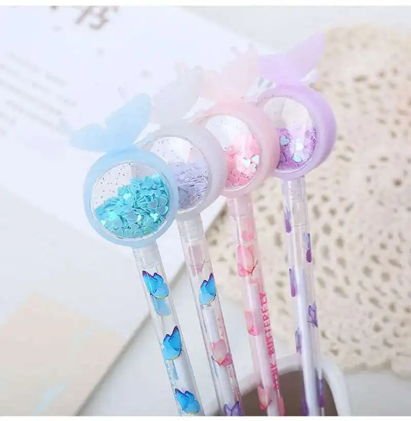 1-teiliges Lytwtw's Stationery Niedlicher Kawaii-Schmetterlings-Gelstift für Schule und Büro, kreativer, süßer, hübscher Stift – Detail 13