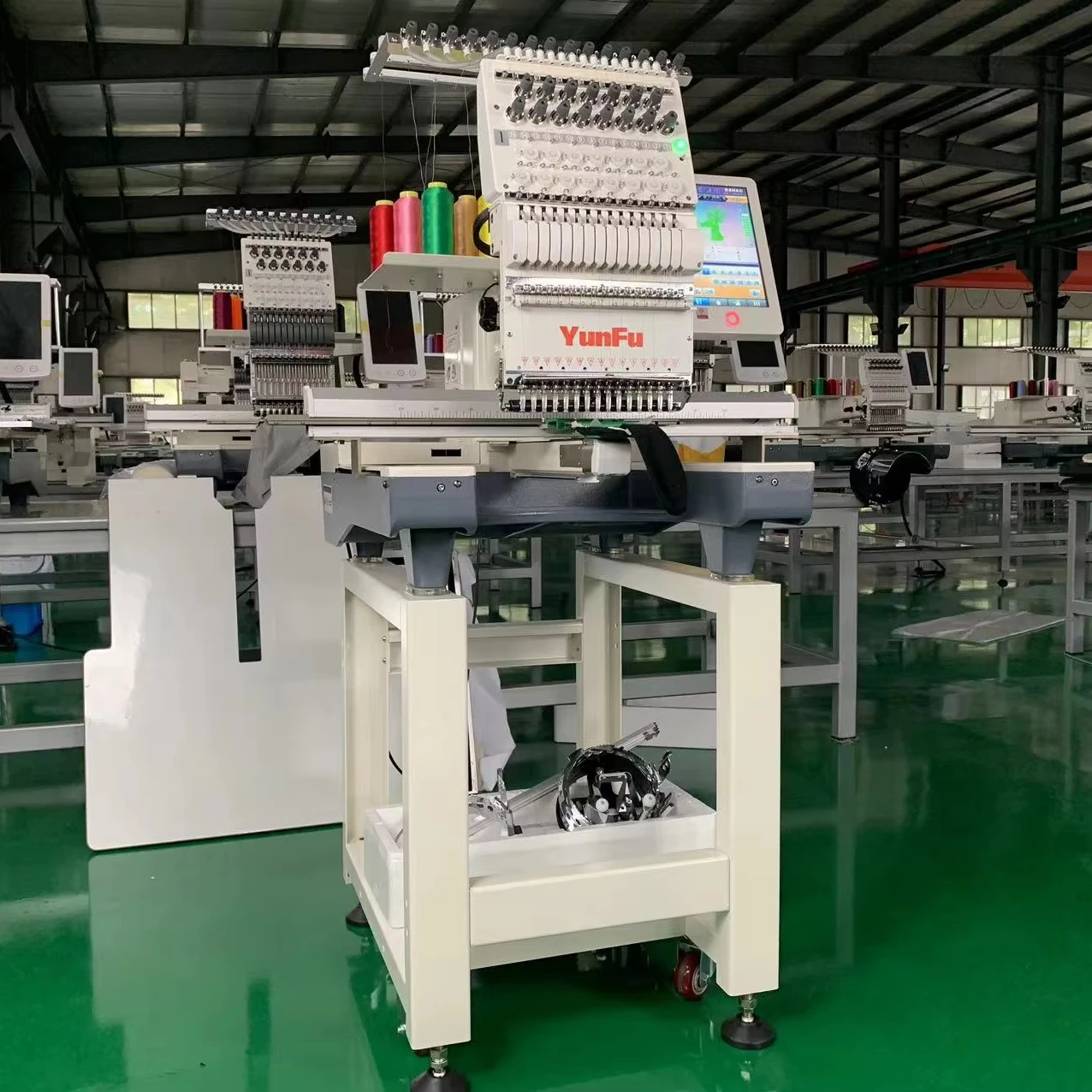 Second Hand 1200RPM High Accuracy Computerized Industrial Single Head Embroidery Machine