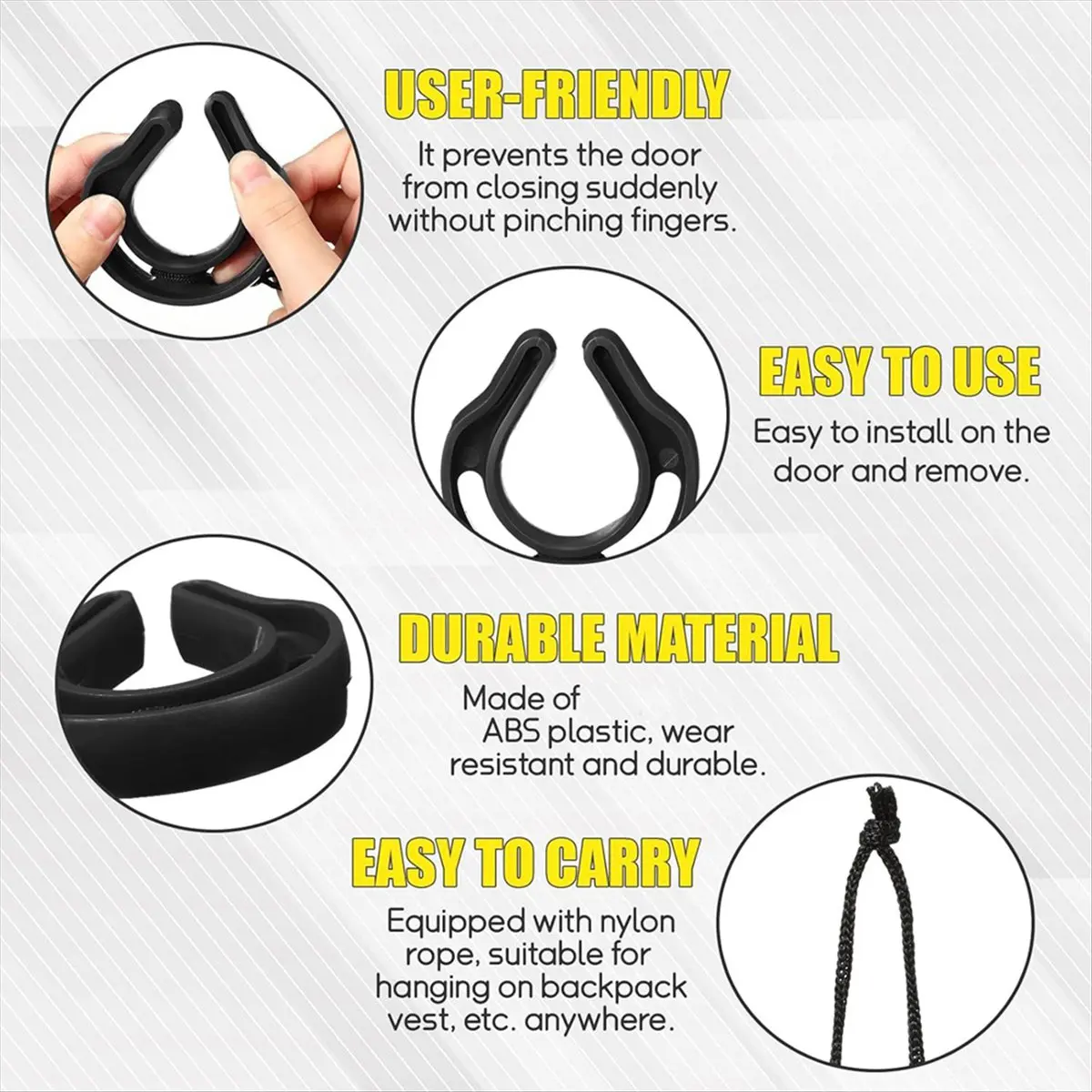 2026 + 24 Pcs First Responder Door Stop Jam with Ropes Law Enforcement Gear Door Jammer Wedge for Firefighter Emergency