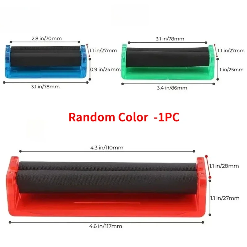 1PC Portable Paper Filling Machine 2.8/3.1/4.3 Inch Handheld Plastic Rolling Machine Random Color