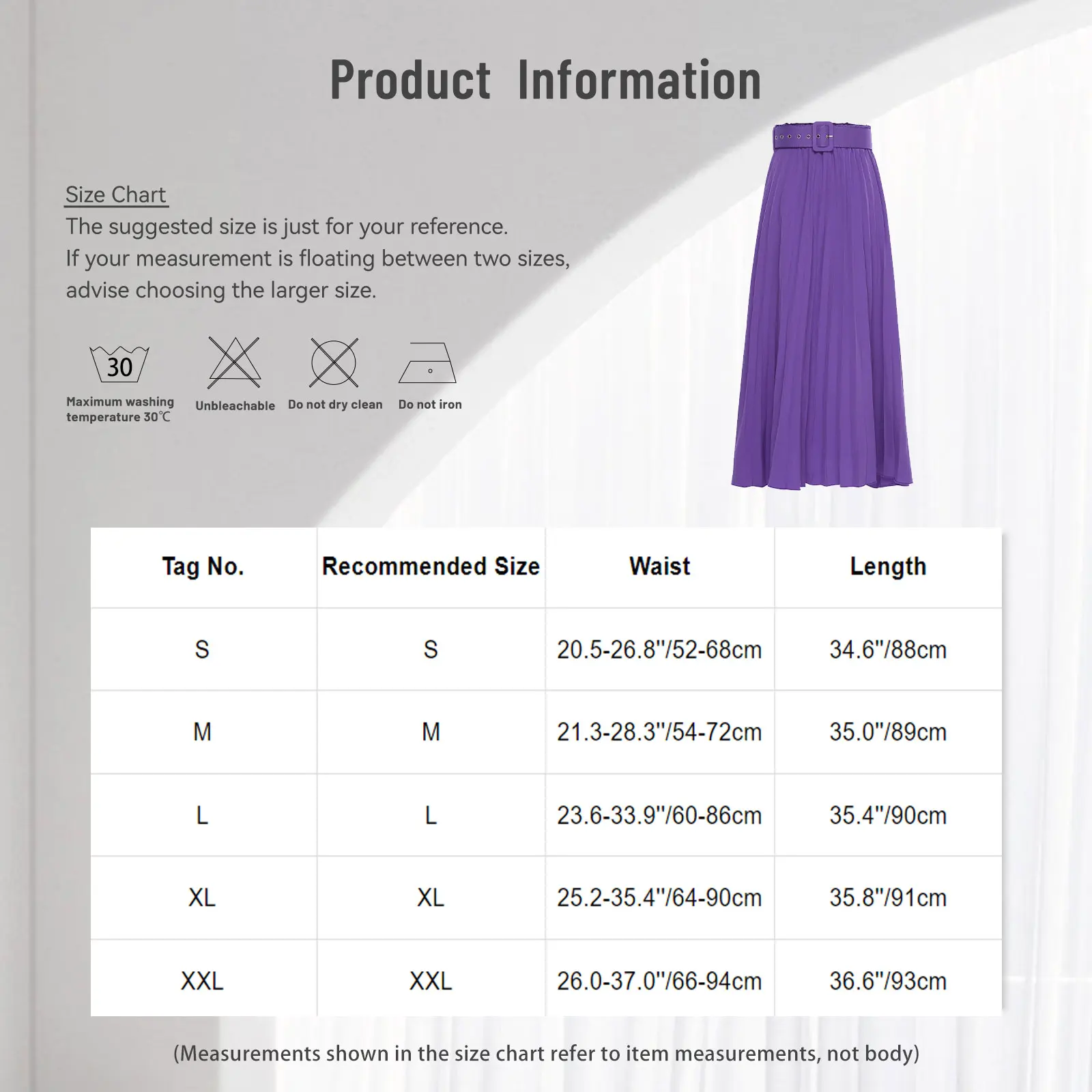 Elegant Womens Solid Color Pleated Skirt with Belt Elastic High Waist Maxi Skirt Swing A-Line Skirt Fashion Casual Formal Skirts