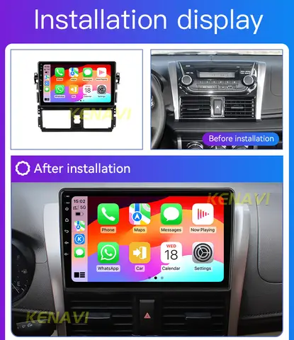Car Stereo Radio Multimedia Player For Toyota Vios Yaris 2013 2014 2015 2016 GPS Carplay Android Auto 2 din Head Unit IPS Screen