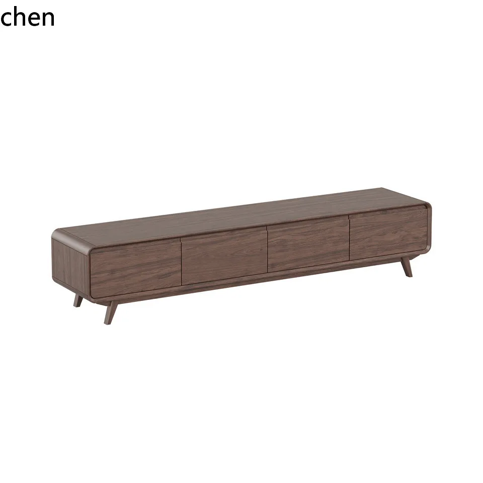 ZML Solid Wood TV Cabinet for Living Room Small Apartment Home Floor-standing TV Cabinet Combination Storage Cabinet