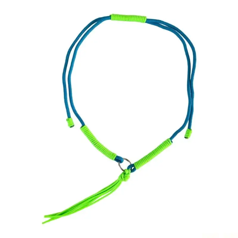 U2JB Parading Ready Equestrian Horse Neck Rope with Braided Nylon and Tassels Accent