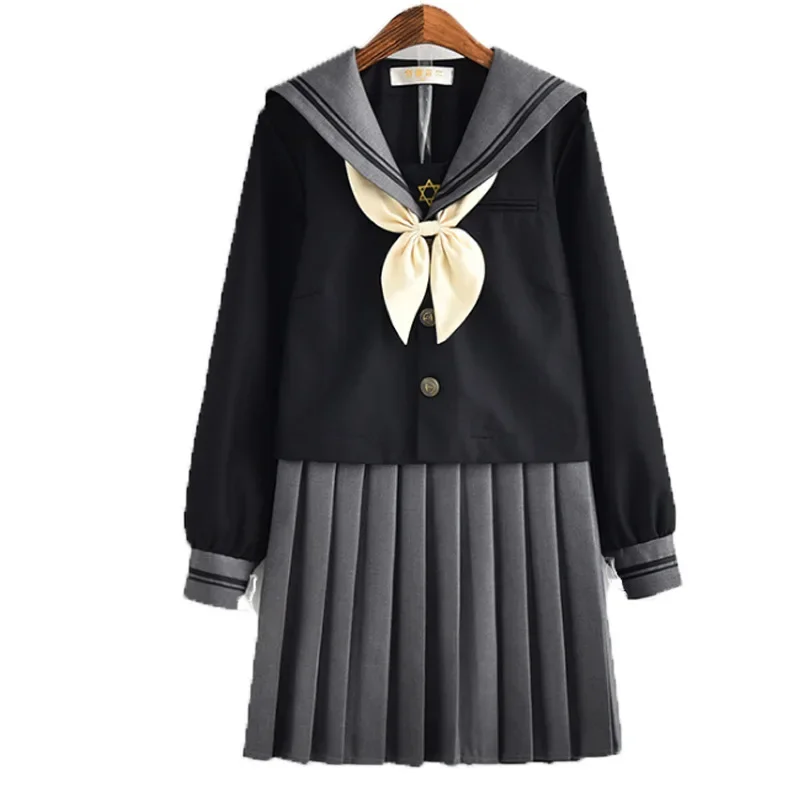 Japanese School Uniform JK Uniform Girl S-XXL JK Japanese College Style Suit Sailor Costume Women Sexy Shirt Pleated Skirt