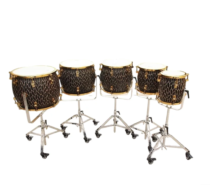 Professional Five Tone Stage Drums Portable Design for Adult and Children Musical Performance With Drum Sticks