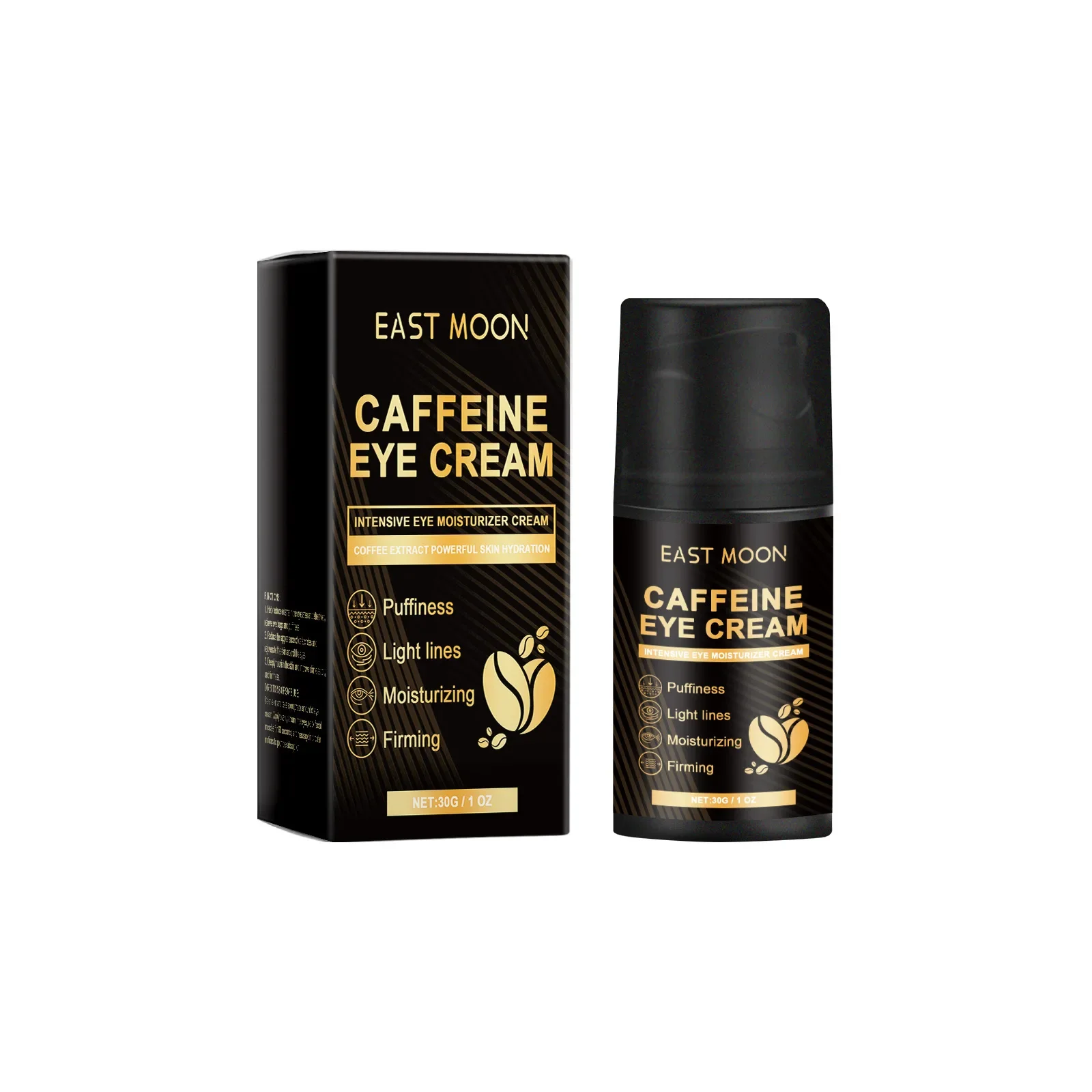 East Moon Caffeine Firming Eye Cream Hydrates Lifts and Tightens The Skin Around The Eye Fade Dark Circles and Reduce Fine Lines