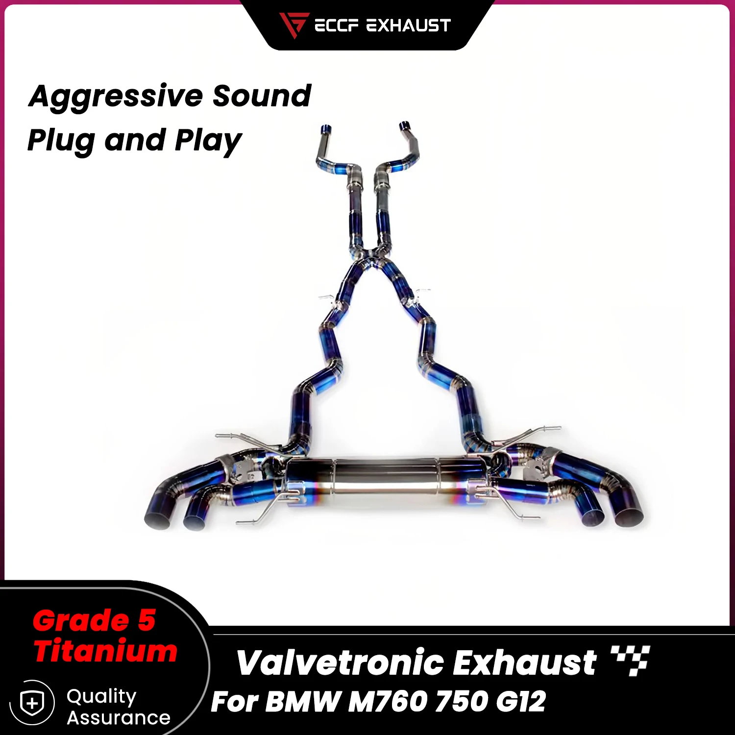 

Sporty TItanium OEM Valve Catback Exhaust for BMW M760 750 G12 Unleash Maximum Performance Easy Installation