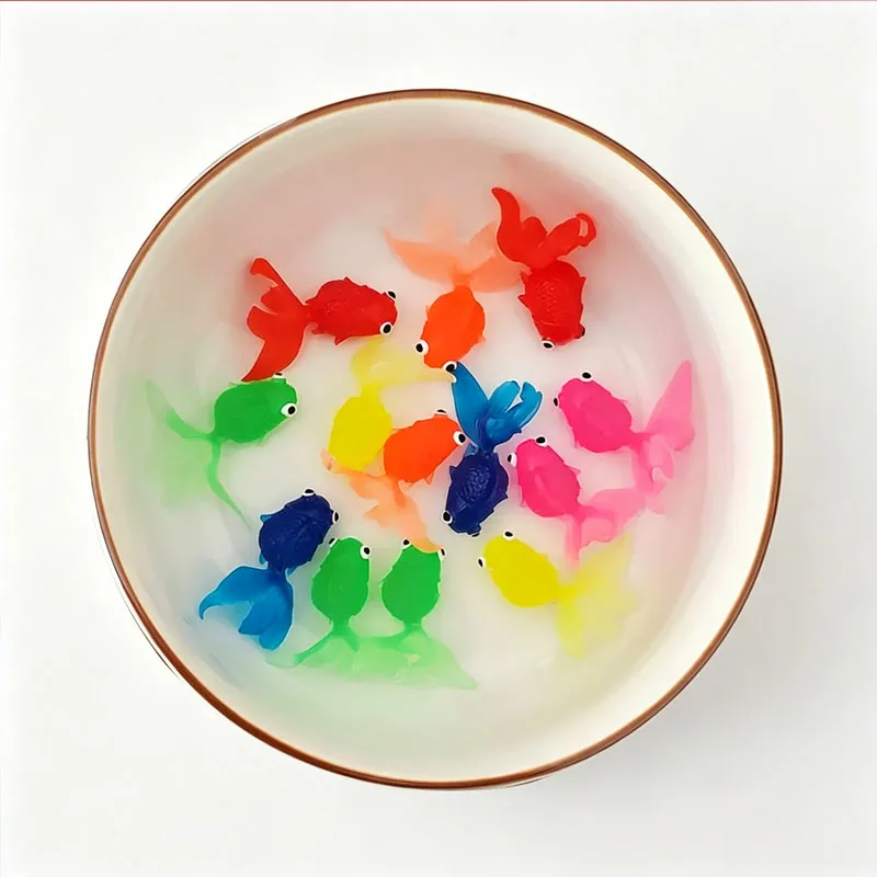 30/20/10PCS Soft Rubber Gold Fish Simulation Small Goldfish Toys Bulk Kids Party Favors Bathing Shower Fun Water Swimming Beach