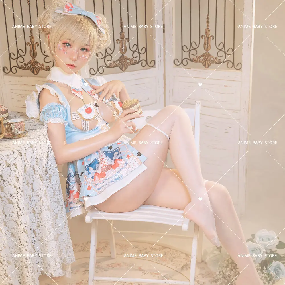 Originele Lolita Maid Cosplay Zoete Jurk Voor Geek Meisjes Halloween Kostuum