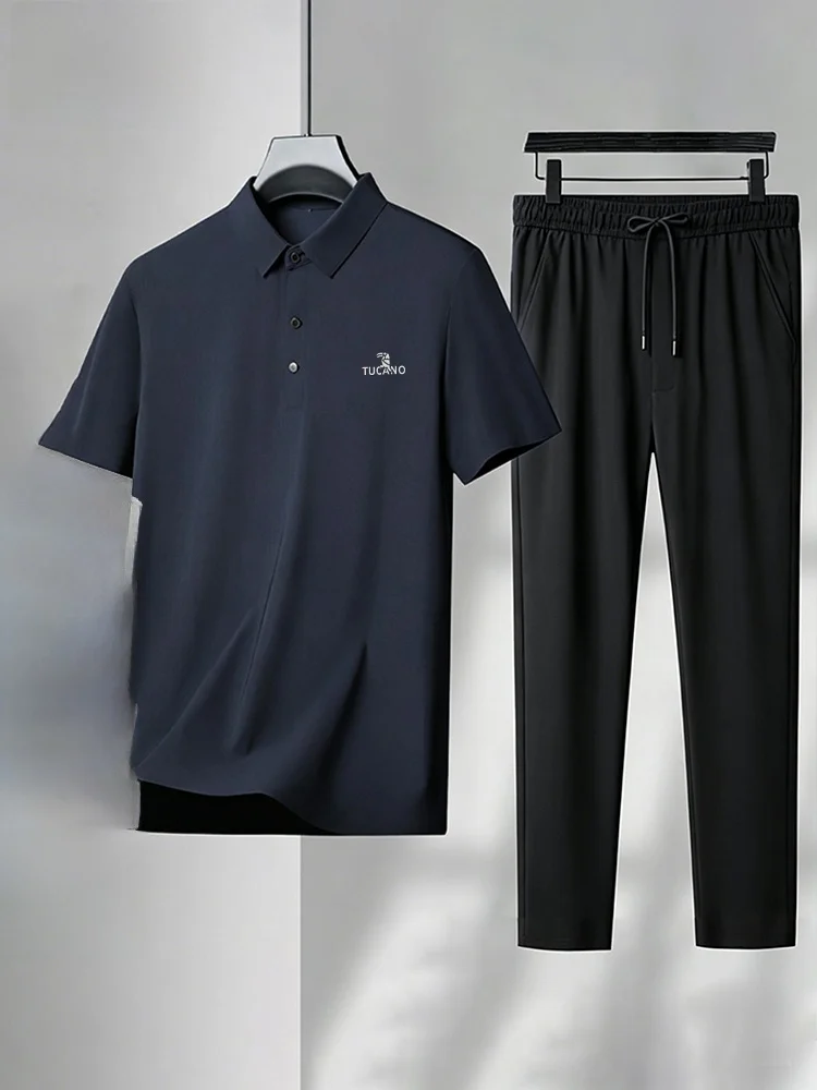 camicia-e-pantaloni-a-maniche-corte-in-seta-ghiacciata-abbigliamento-sportivo-estivo-da-uomo-set-casual-in-due-pezzi-leggero-e-traspirante-per-la-mezza-eta