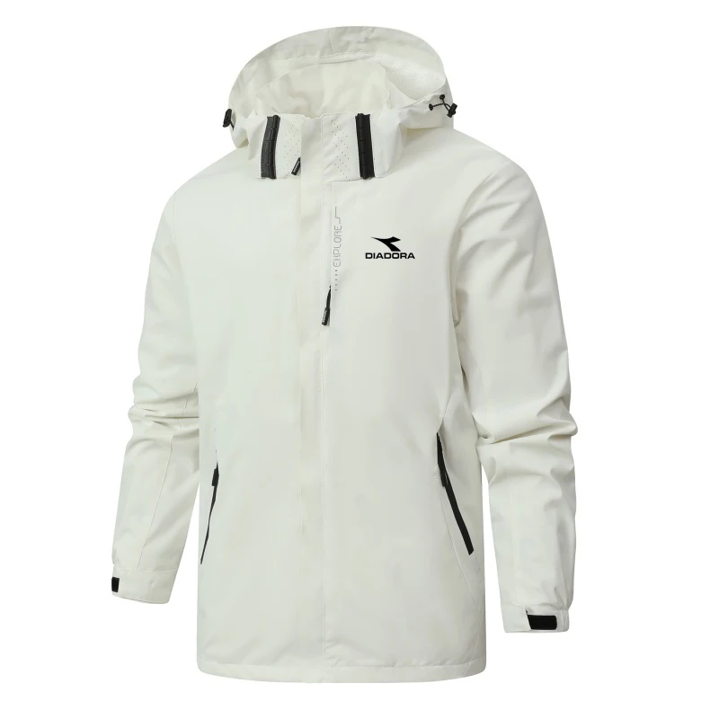 

Spring and Autumn New Men's Casual Fashion Windproof Outdoor Sports Hiking Zipper Windbreaker, Multi-functional Hooded Jacket