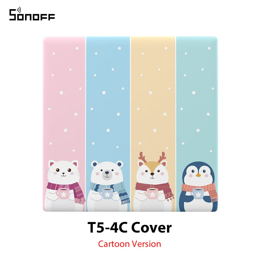 Sonoff Tx Ultimate Smart Wifi Wall Touch Switch Cover Vervangbare Stijlvolle Cartoon Star Versie Compatibel Met T5-86 Wandschakelaar