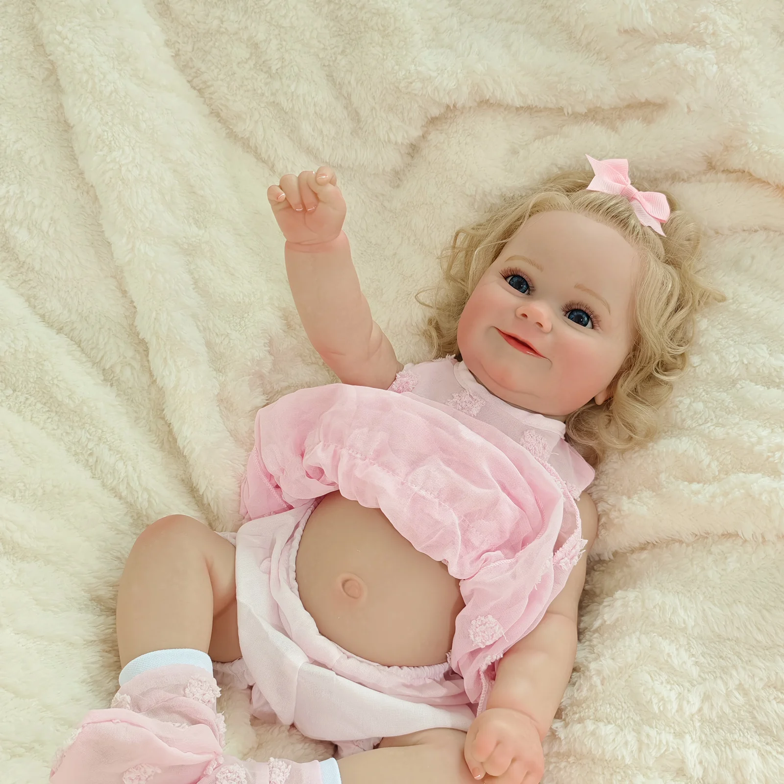 20-calowa/50-centymetrowa realistyczna lalka Reborn - ręcznie malowany, pełny korpus z silikonowego winylu - prezent urodzinowy/prezent świąteczny