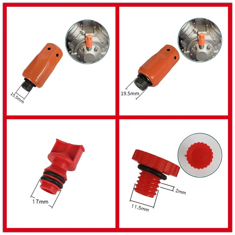 1PC Breathing Rod Pneumatic Components Air Compressor Accessories Oil Suction Plastic Filler Plug Air Pump Head Oil Suction Hole