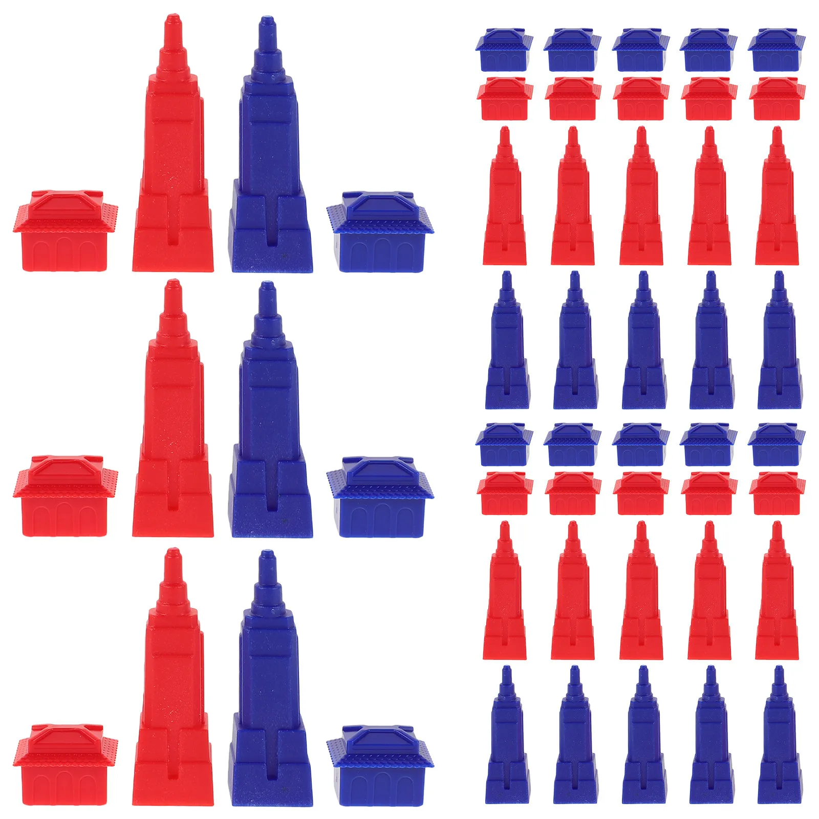 

1Set Game Pieces Replacement Plastic Houses Hotels Board Game Parts Replacement Accessories for Multiplayer Family Fun