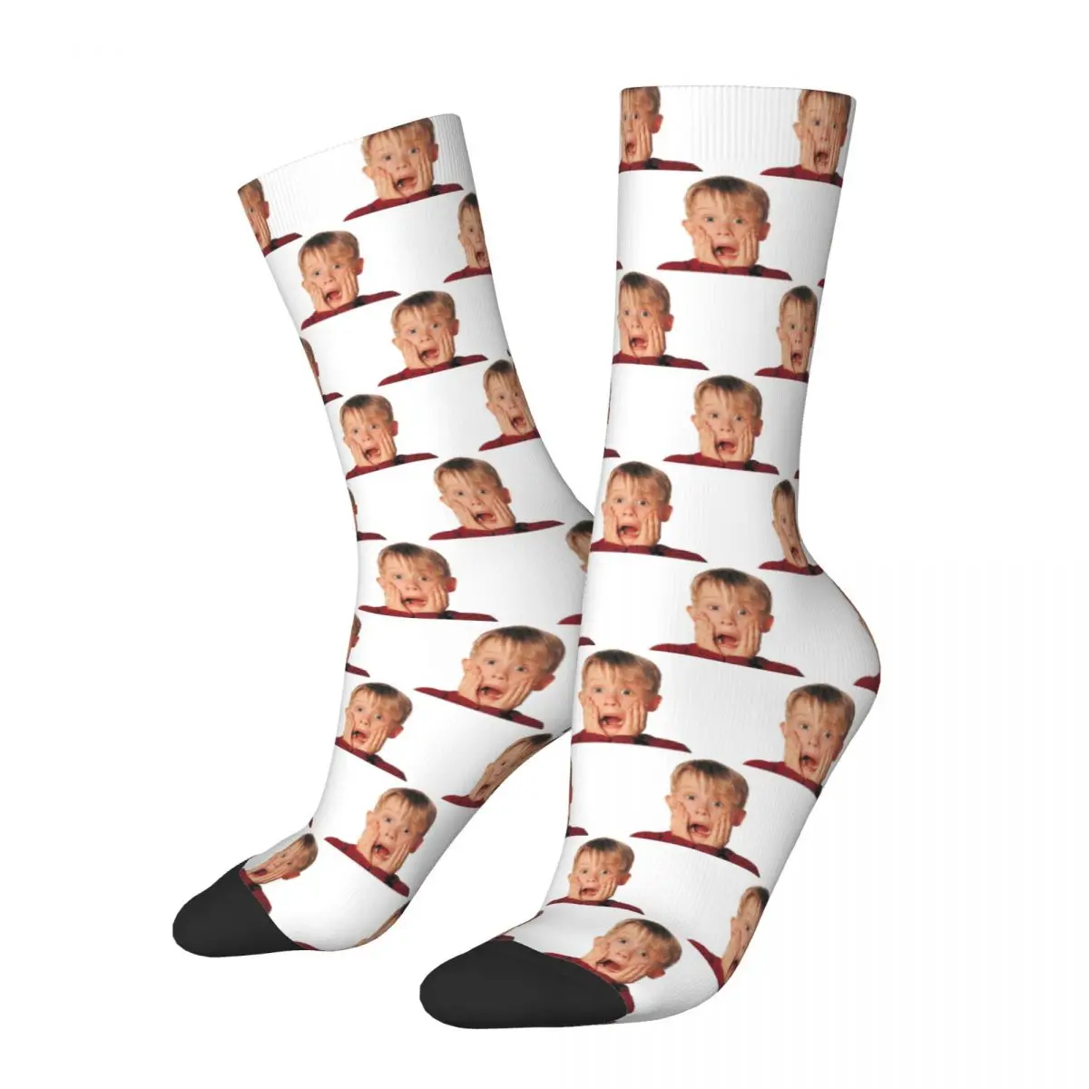 

Fashion Male Men Socks Harajuku Kevin McCallister Ahh Sock Christmas Home Alone Women's Socks Spring Summer Autumn Winter