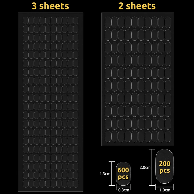 Stylish-800Pcs لزجة تك المعجون جدار المعجون مجموعة عدة مزدوجة الوجهين لزجة النقاط للتعليق على الحائط زلزال المعجون متحف المعجون Clea #4