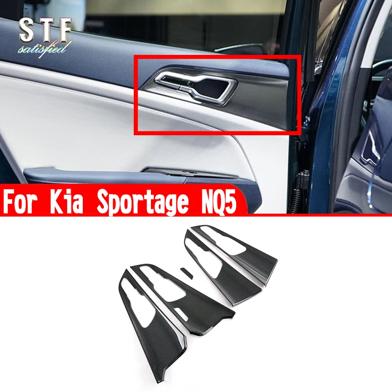 

Для Kia Sportage NQ5 2022 2023 2024 автомобильные аксессуары ABS накладка на внутреннюю дверную ручку Отделка молдинг декоративные наклейки