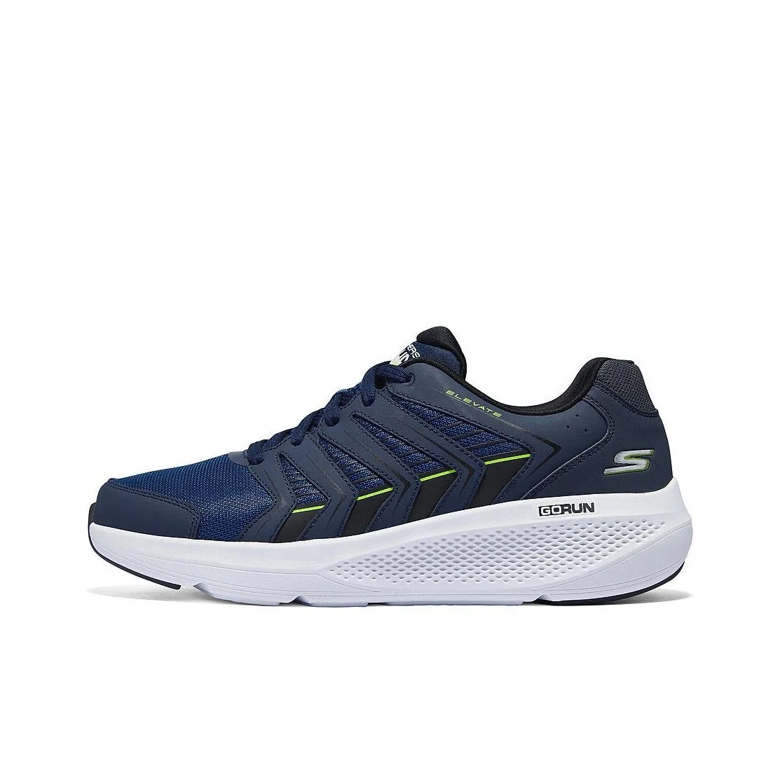 Skechers GO RUN Elevate Abrasion Resistant Breathable Low top Running Shoes Men's Dark Blue 220331-NVLM