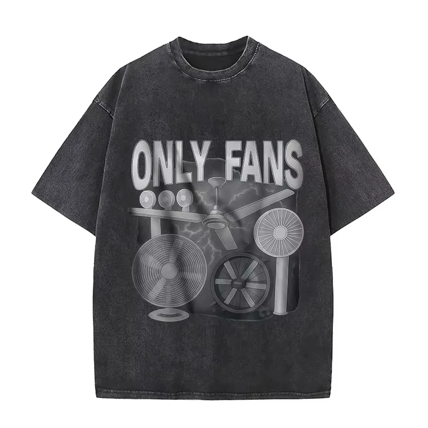

Винтажная футболка из выстиранного хлопка с забавным принтом Only Fans, модная, с коротким рукавом, для мужчин и женщин, повседневная, высококачественная одежда