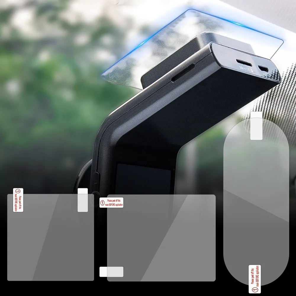 Transparent Car Windshield Sticker Double Sided Seamless PET Static Film for ETC DVR Dash Cam Hook High Clear No Residue Mount