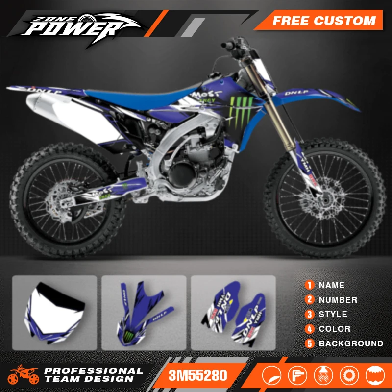 

Powerzone Suitable For Yamaha YZF450 YZ 450F 2010 2011 2012 2013 Motorcycle Graphic Background Decals Sticker Kit Customize
