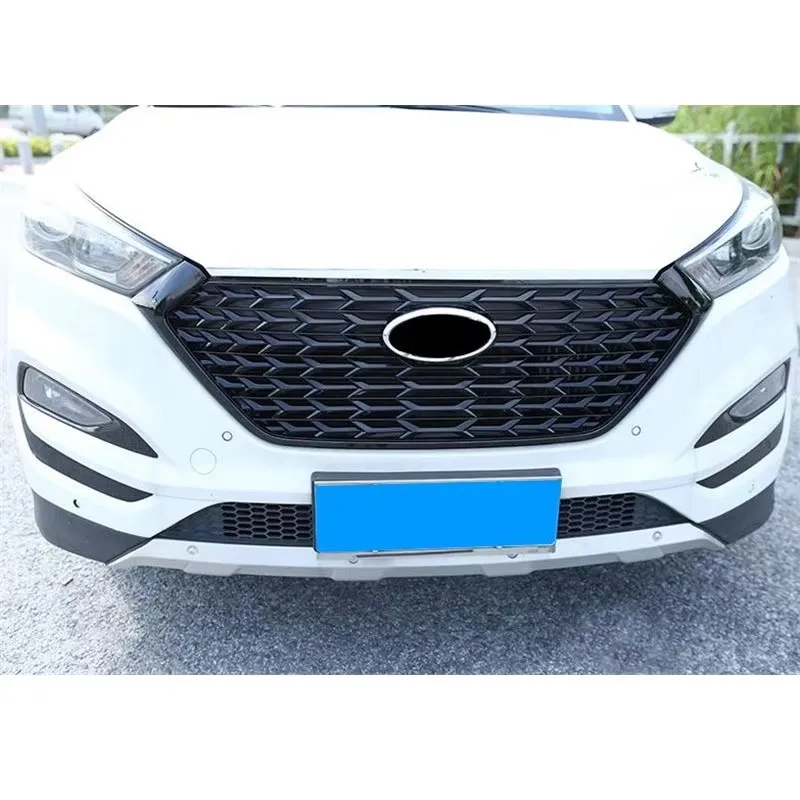 For 2015-2018 Hyundai Tucson TL ABS Plastic Racing Grille Body Kit Gloss Black