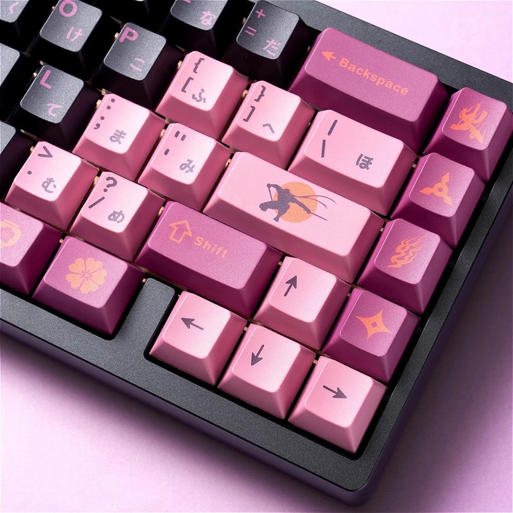 

134-key anime series five-sided heat-sublimation keycaps cherry height girly pink keycaps for MX switch mechanical keyboards