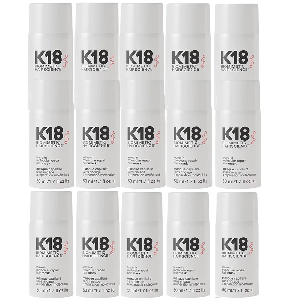 15PCS K18 Leave-In Molecular Repair Hair Mask Softens Restores Damaged Hair Deep Keratin Treatment for Hair and Scalp Hair Car