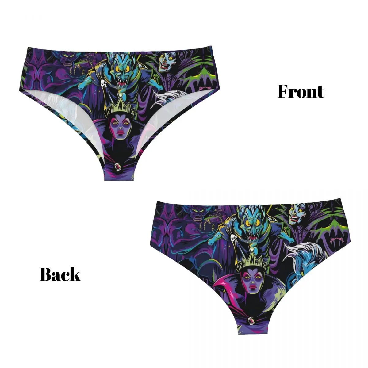 Le donne personalizzate cattivi maleficent mutandine stretch cartoni animati slip intimo