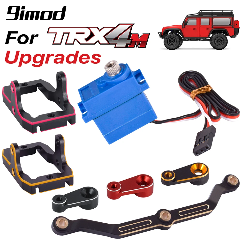 

9IMOD 4.5KG Servo Mini Waterproof Metal Gear 8.4V HV with Servo Arm/Bracket/Steering Links for TRX4M 1/18 TRX4 1/10 RC Car Parts