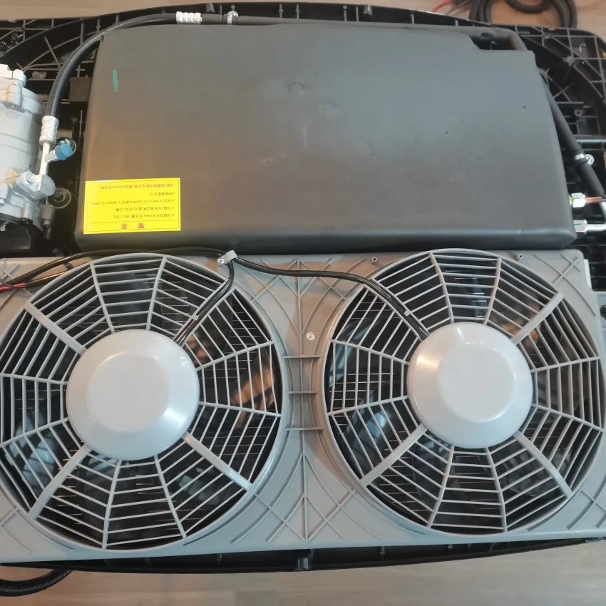 جرار 12 فولت RV على السطح النائم تكييف التيار المتردد 12 فولت 24 فولت وقوف السيارات مكيف الهواء الكهربائي للشاحنات